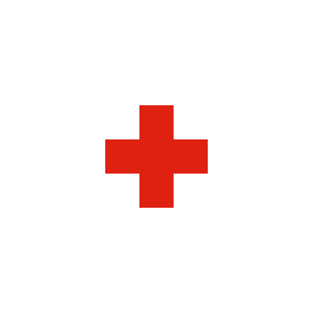 Drapeau Croix Rouge en tissu