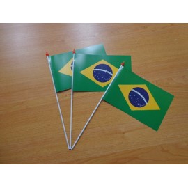 drapeau plastique brésil 10*15